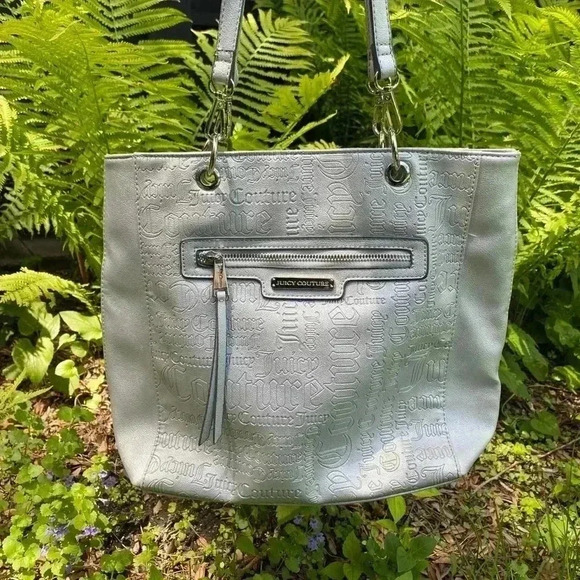JUICY COUTURE SILVER SHOULDER BAG - Picture 1 of 5